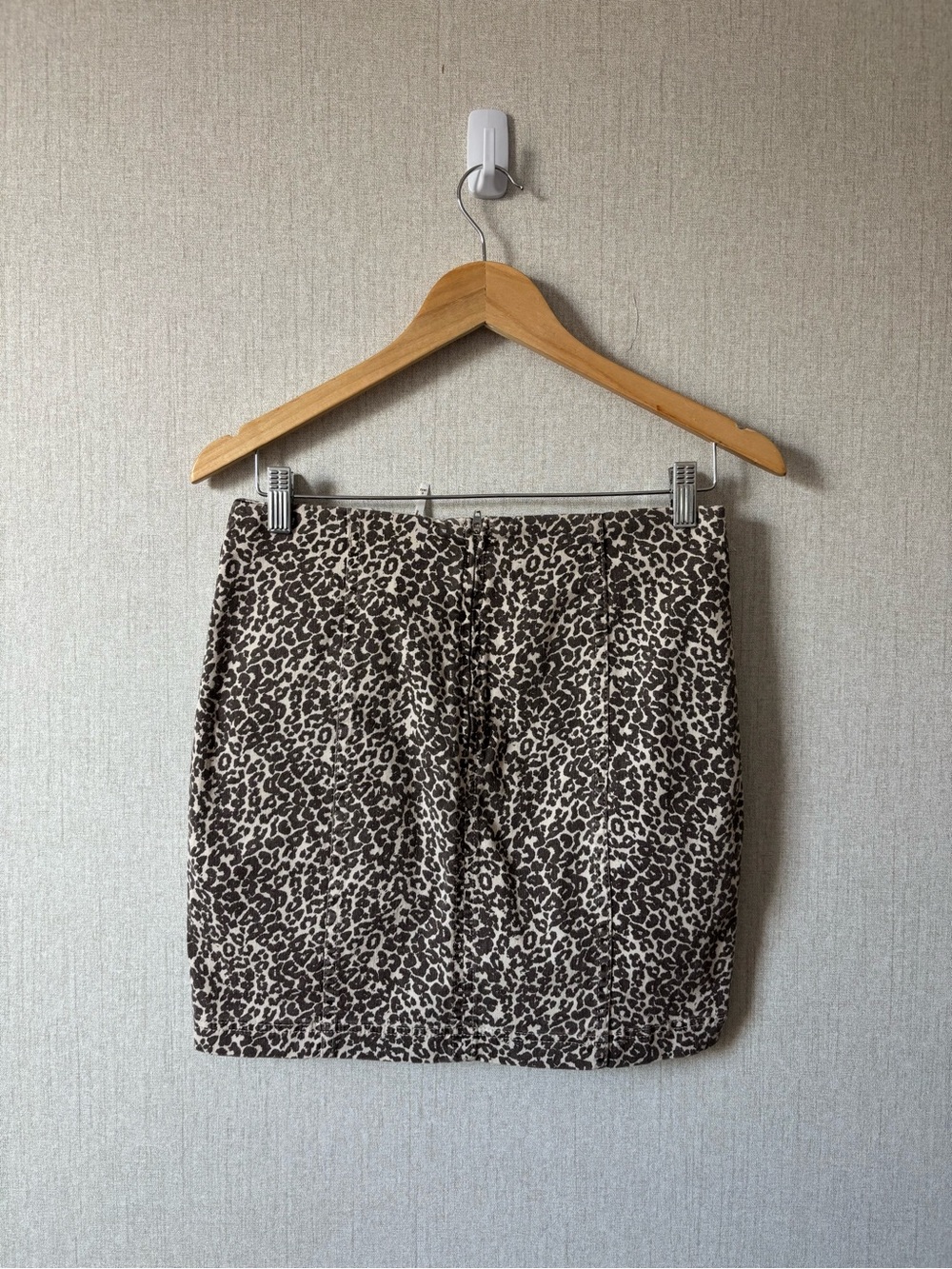 Free People Leopard-Print Mini Skirt in Brown and Cream